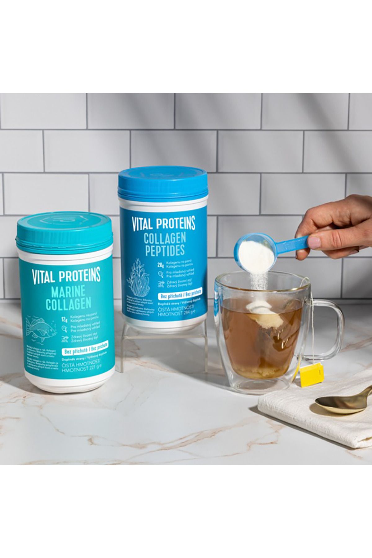 کلاژن پپتیدهای پپتید پودر نوع 1 و 3 عضله پوست پشتیبانی مو 284 گرم Vital Proteins