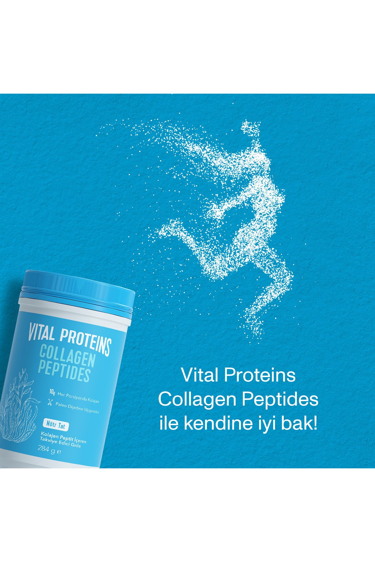 کلاژن پپتیدهای پپتید پودر نوع 1 و 3 عضله پوست پشتیبانی مو 284 گرم Vital Proteins