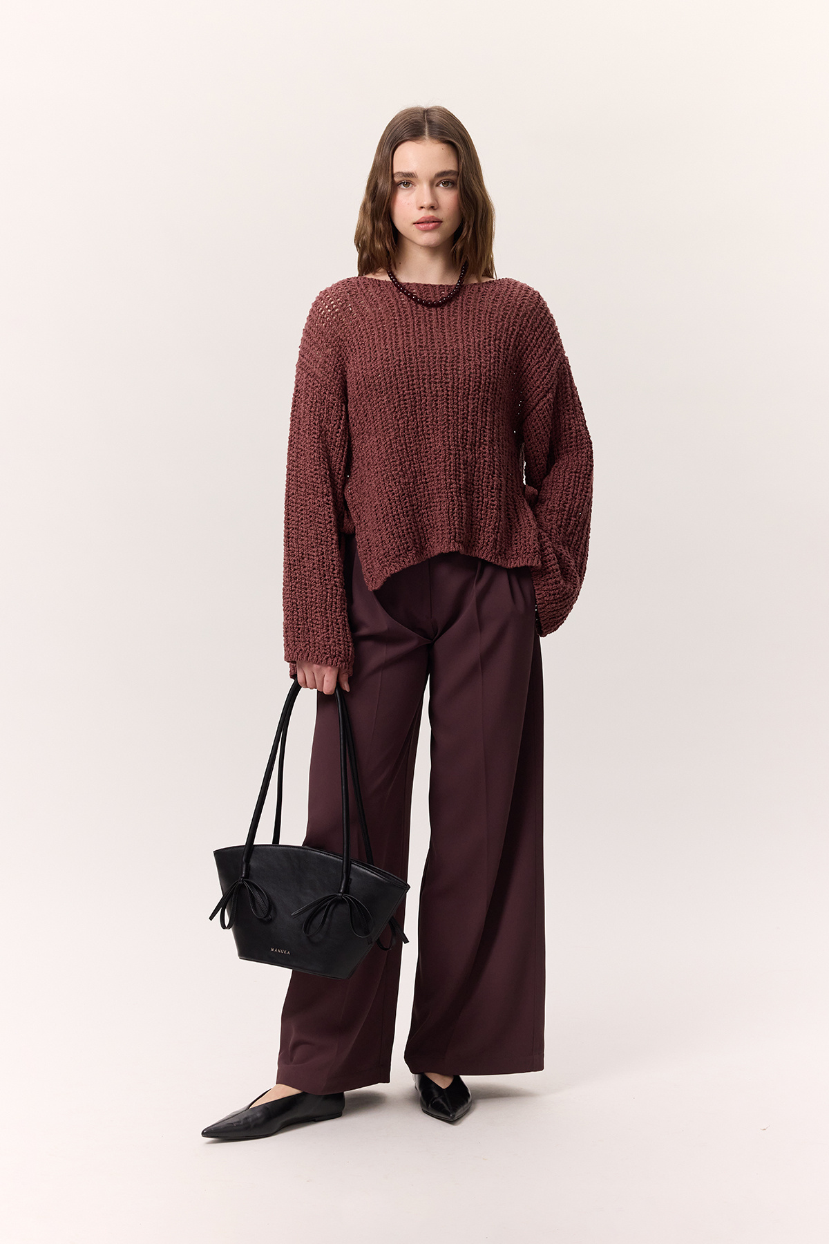 Manuka-FILZGESTRICKTER STRICKPULLOVER GÜLKHURSU 7