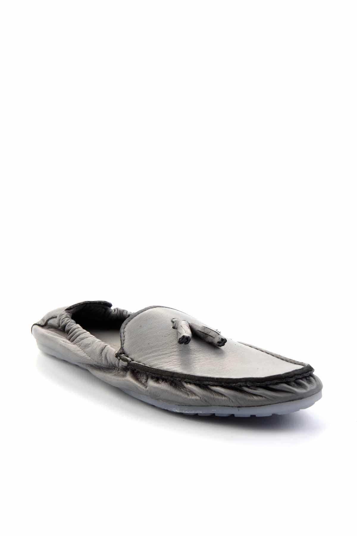 Bambi-Pantofi gri pentru bărbați din piele naturală E 01323110003 3