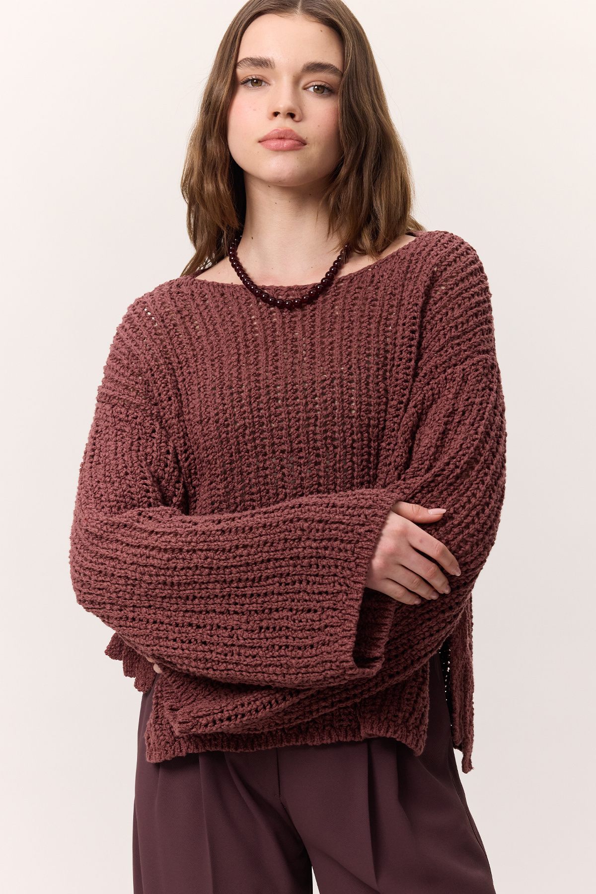 Manuka-FILZGESTRICKTER STRICKPULLOVER GÜLKHURSU 6