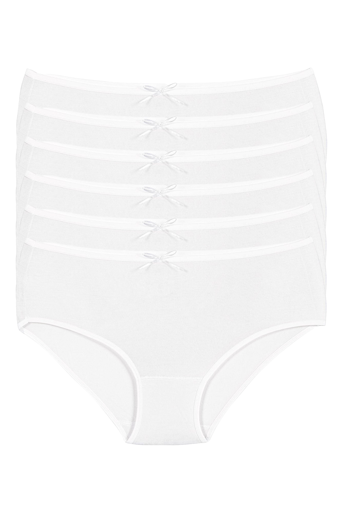 BAMBOO BATO LYCRA PANTIES 6 PCS WHITE STAR KOD3920