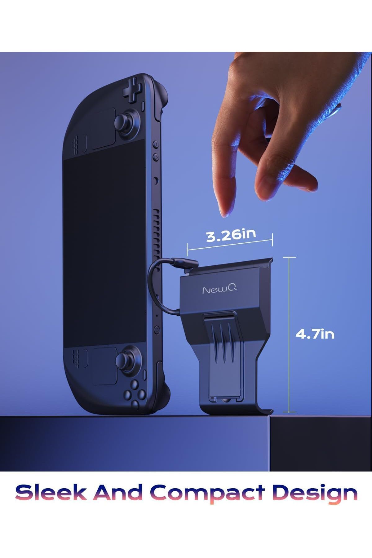 COOYA-Docking Station for Steam Deck, 4-in-1 Portable 4K 60Hz Stand Design, 2 USB-A3.0, PD-in 100W Max 7