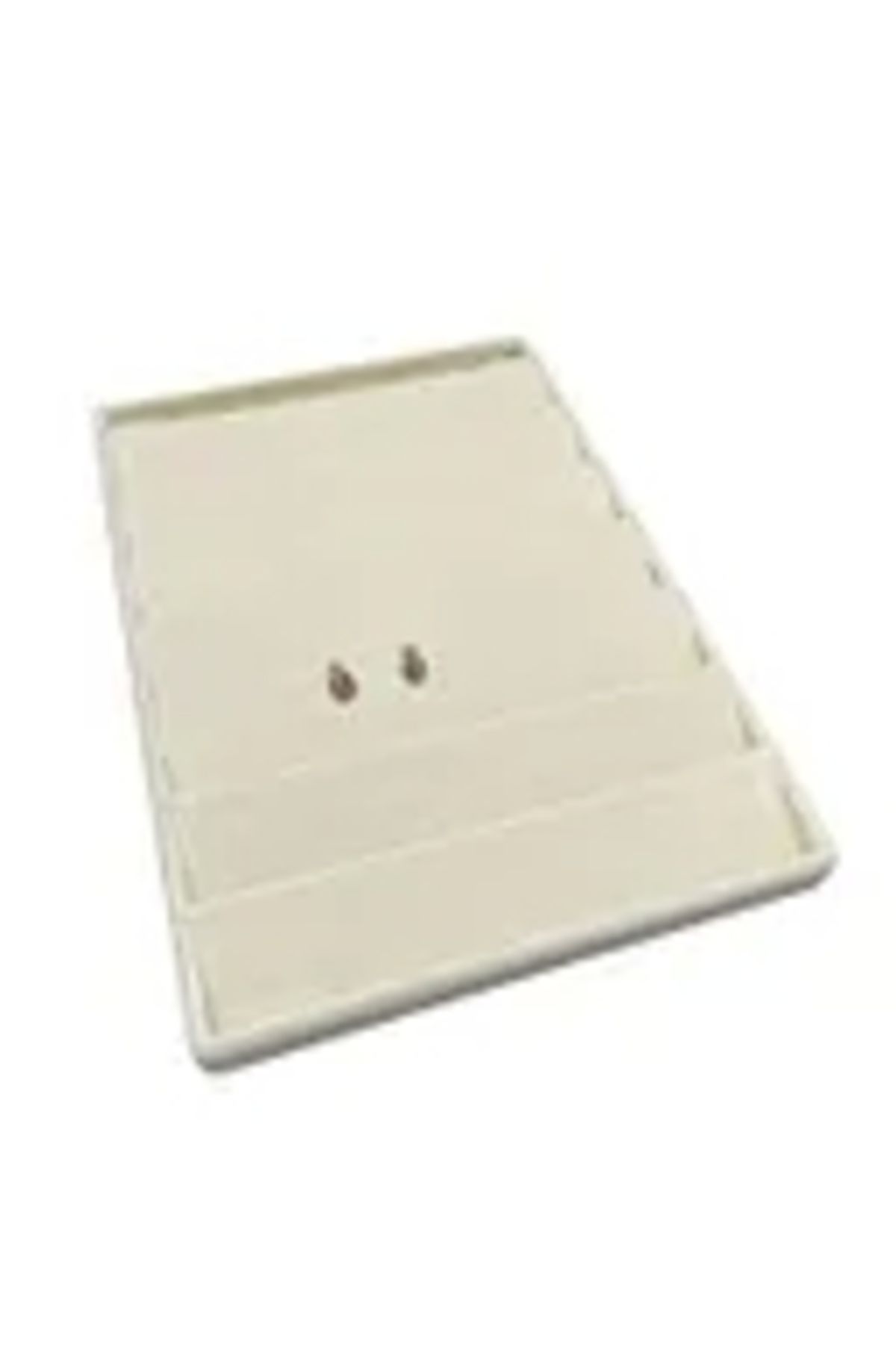MeGass Dekor Saray Bosna Model Süet Kumaş Krem Renk 34/24 Cm Kademeli Çekmece I?çi Küpe Standı