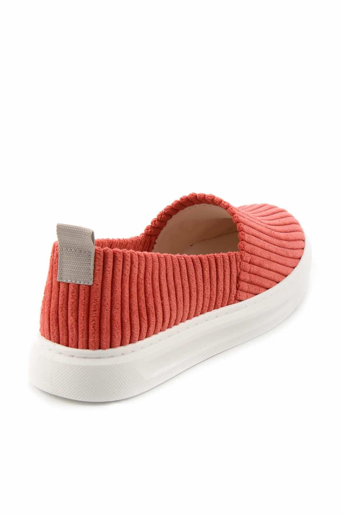 Bambi-Damen-Freizeitschuhe aus rotem Stoff K 01122001004 4