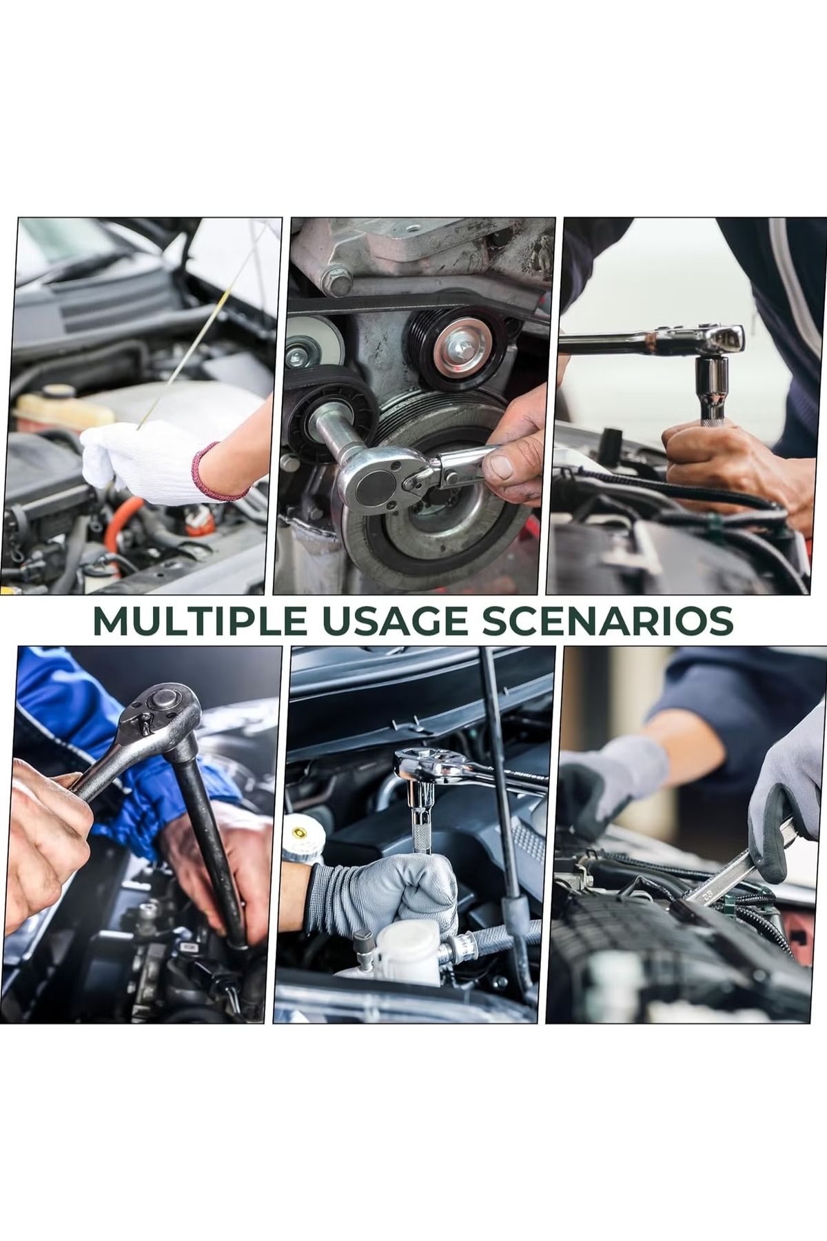 NIUXIANG-Mechanic Socket Tool Kit Set,121PCS Car Repair Tool Wrench Set Batch Head Ratchet Pawl Socket 7
