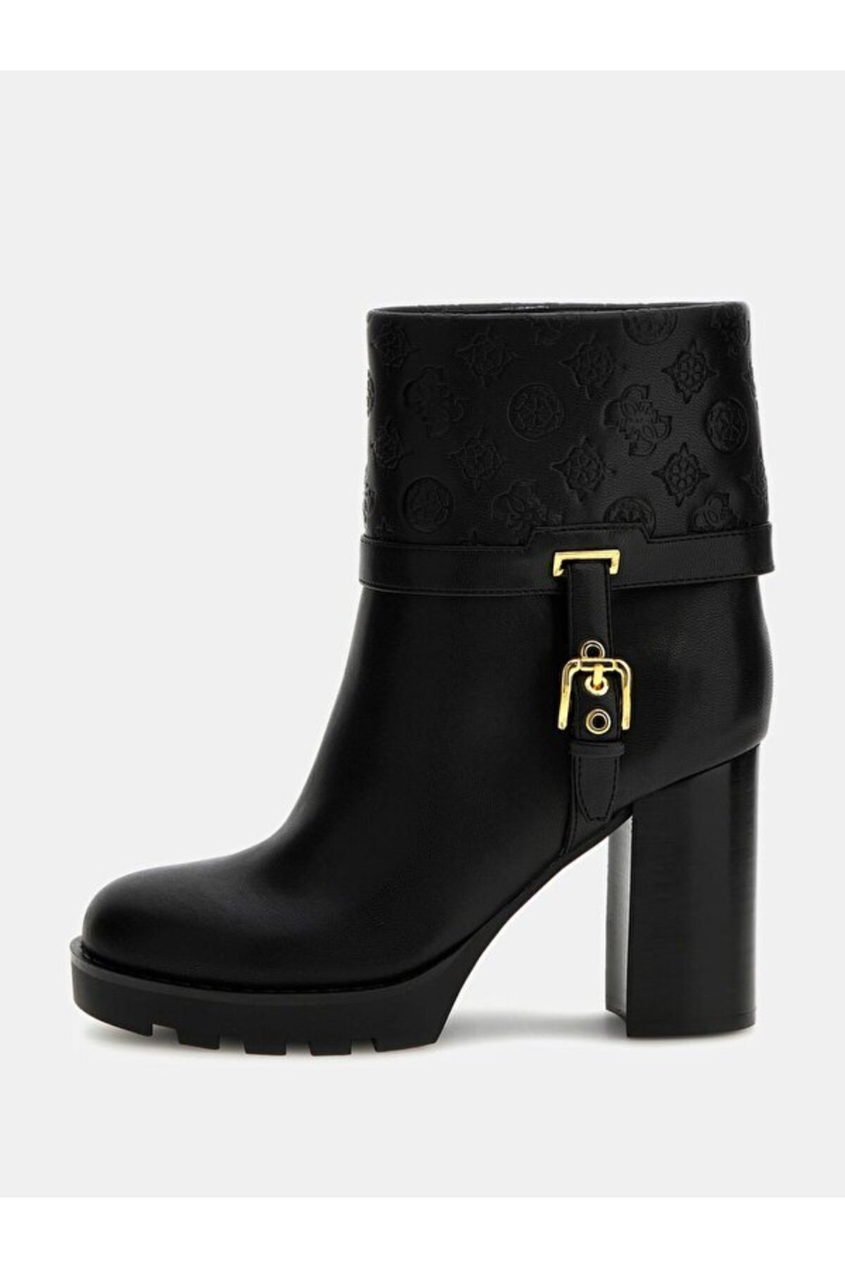 Guess-Cizme de damă din piele neagră impermeabilă - Bootie confortabilă FLFNEA FAL10-BLACK 2