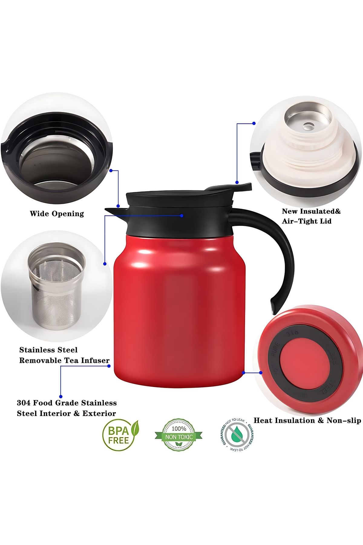 Other-Insulated Vacuum Jug with Removable Tea Infuser Thermos Small Coffee with LED Temperature Display 4
