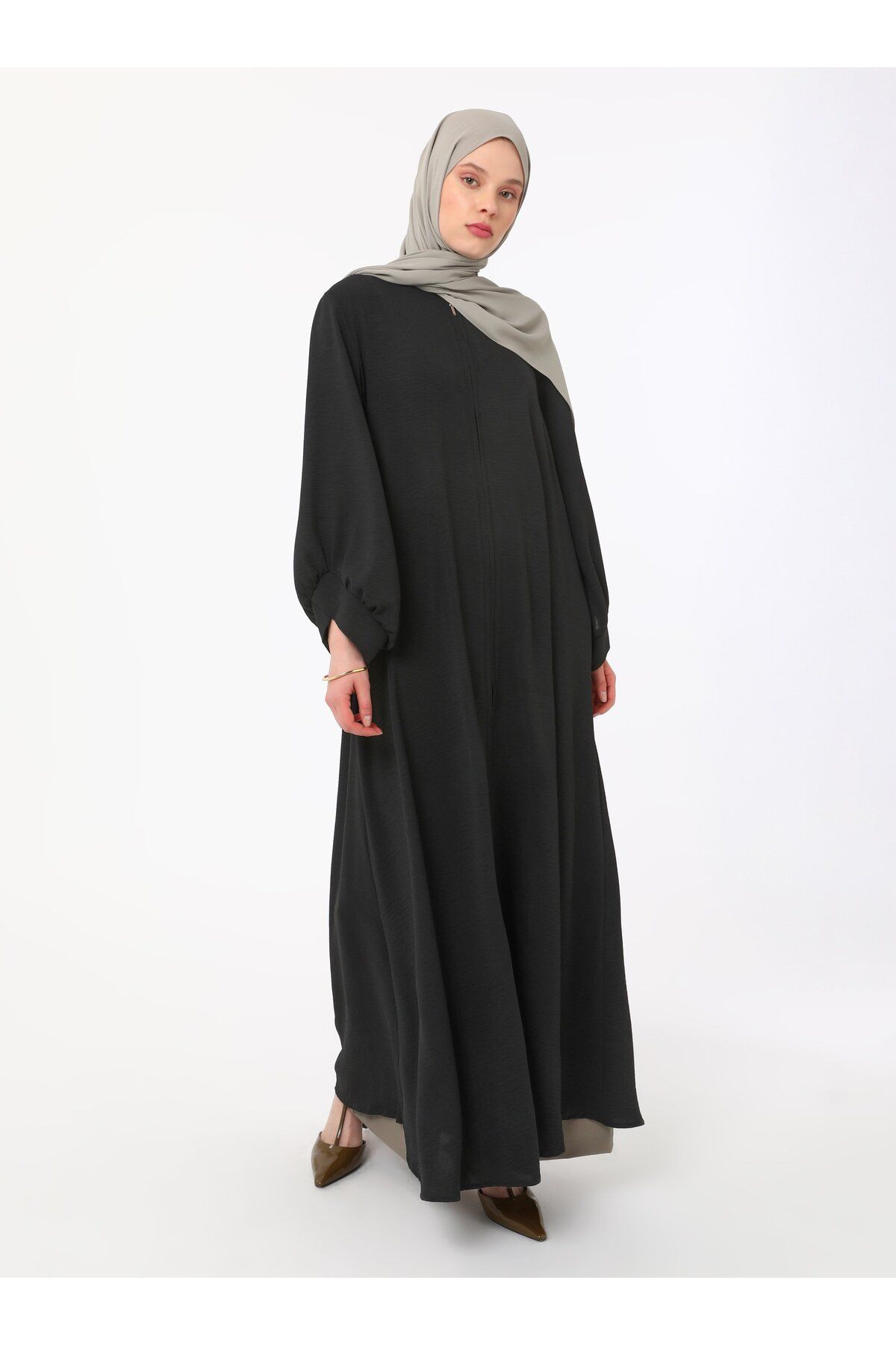 Refka-Zippered Black Cap / Overcoat - Refka 3