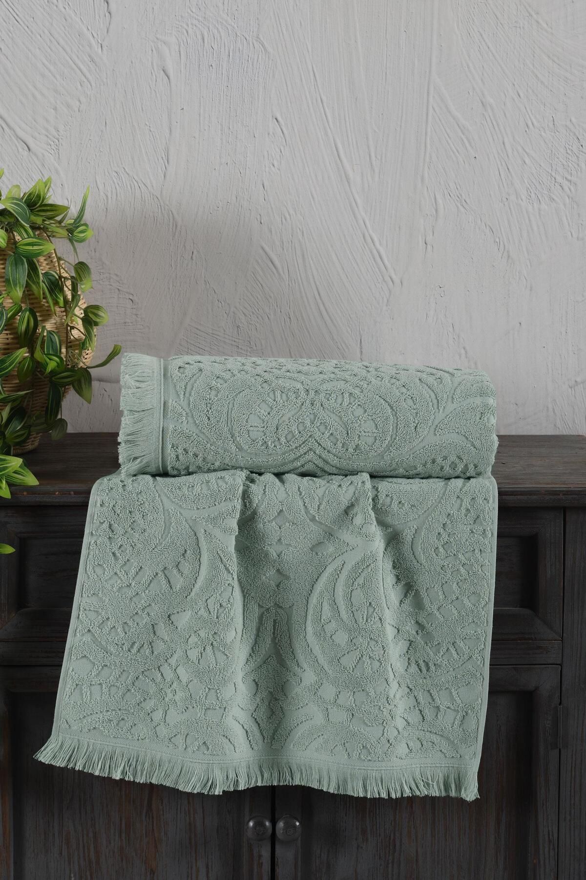 Varol Jacquard 100% Cotton Bath Towel 90x150cm