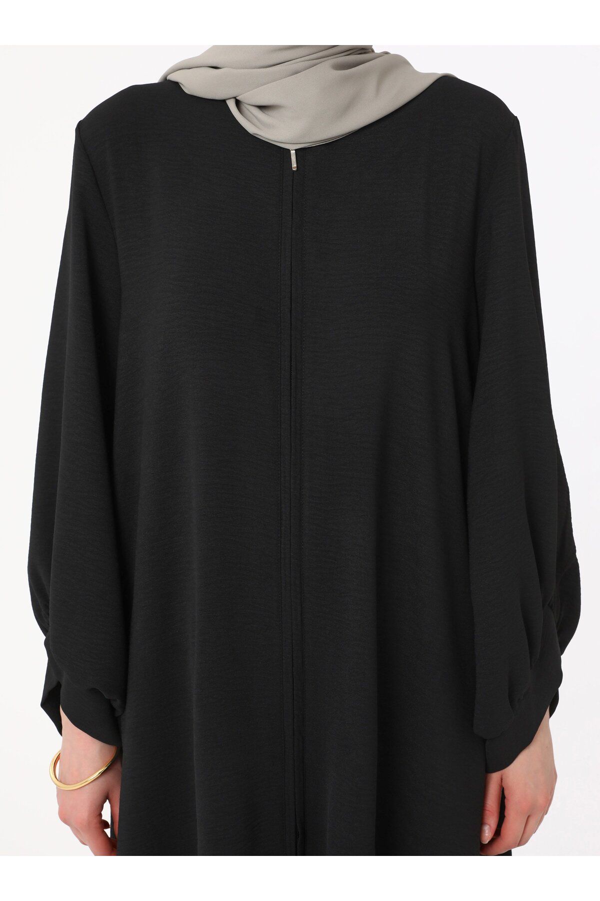 Refka-Zippered Black Cap / Overcoat - Refka 4