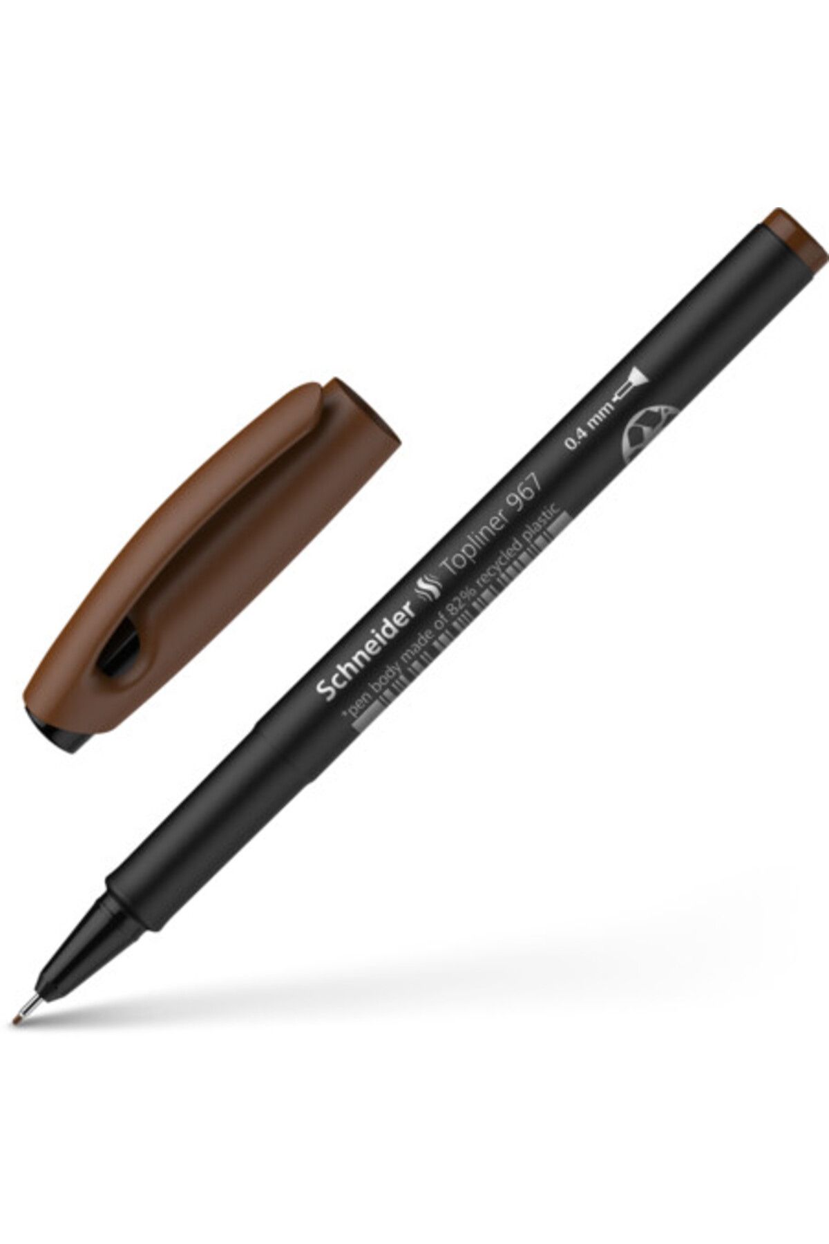 Topliner 967 | Fineliner 0,4 MM Keçe Uçlu Kahverengi Kalem