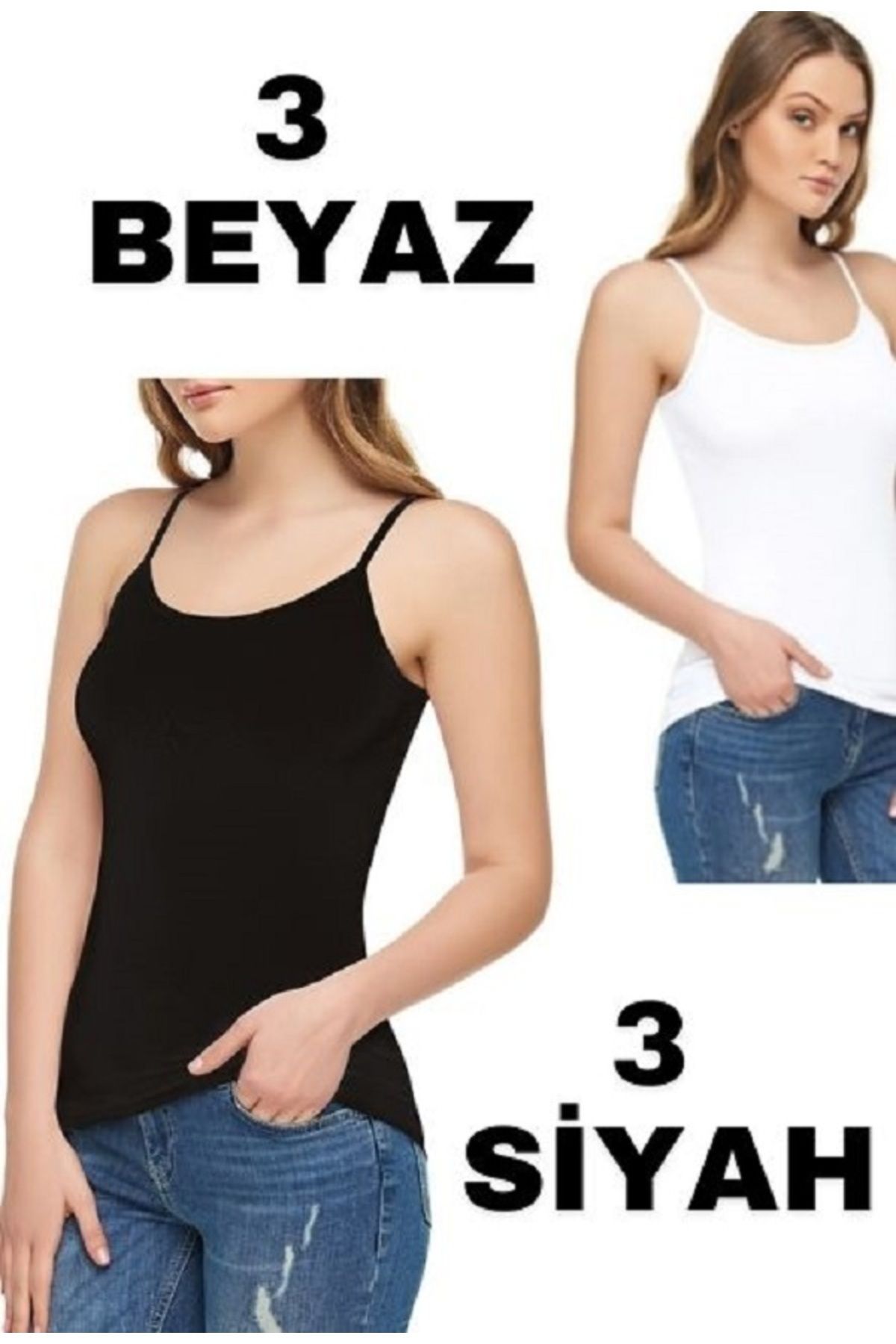 Pardon Modal Elastan I?P Askılı Atlet 6'Lı