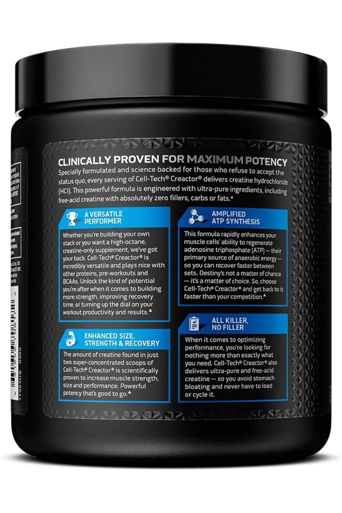 MUSCLETECH-Creactor Creatine HCL Pre-Workout - Unflavored - 120 Servings 2