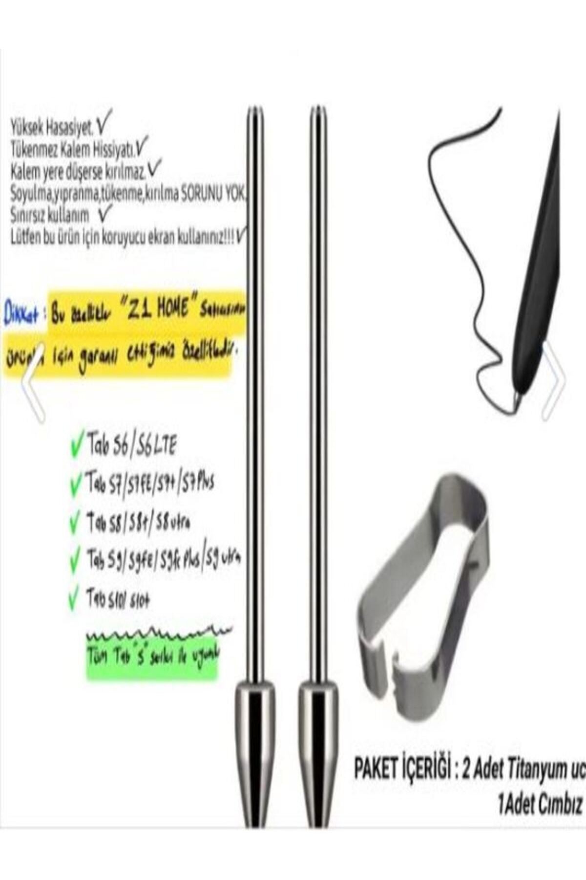 gökmer TAB S PEN KALEM YEDEK UCU TAB S8/S8+/S8 Ultra,S9/S9+/S9Ultra,S10/S10+uyumlu 2 TANE TİTANYUM