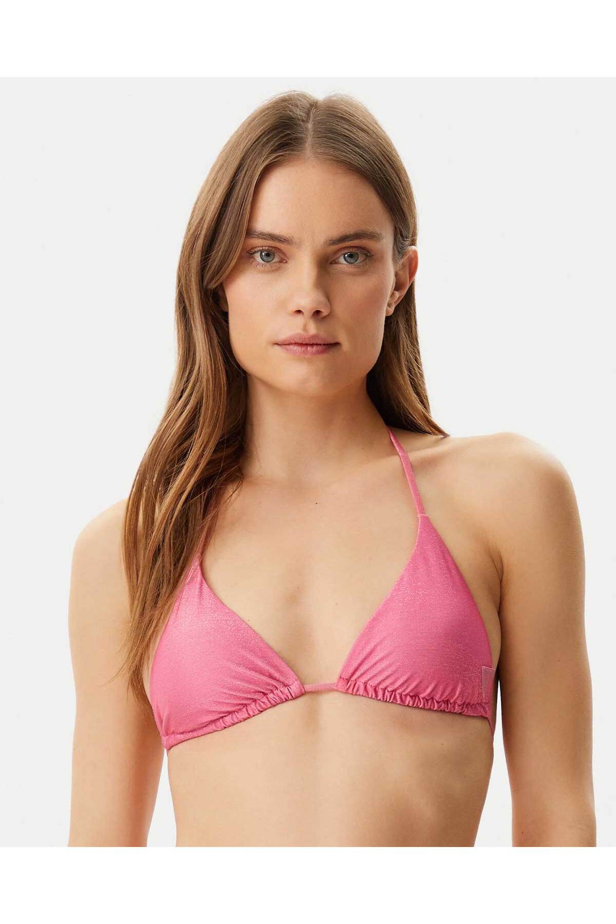 Top Bikini GUESS Con Spalline Rimovibili E Imbottitura - Modello Triangle, 76% Poliammide 24% Elastan