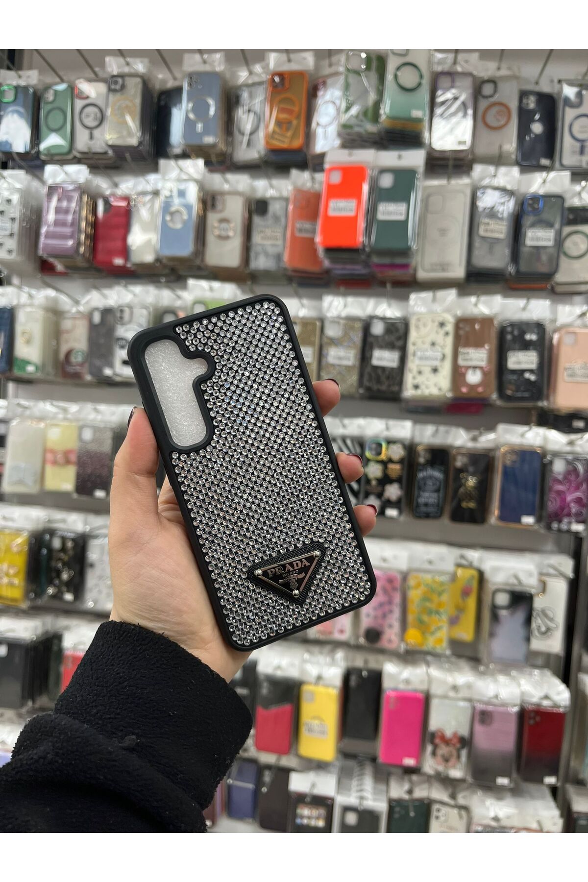 TECNOTREND Galaxy S24 Plus Elmas Tasarımlı Taşlı Işıltılı Parlak Pırlanta Silikon Kılıf
