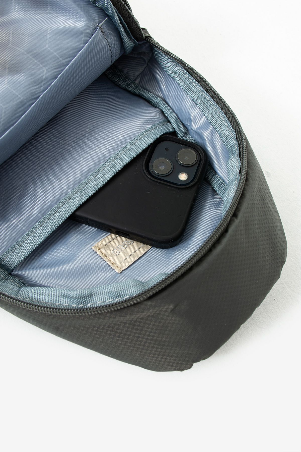 Sanmorris-Unisex Parachute Fabric Water Resistant 3 Compartment Body Bag with Crossbody and Backrest Strap 7
