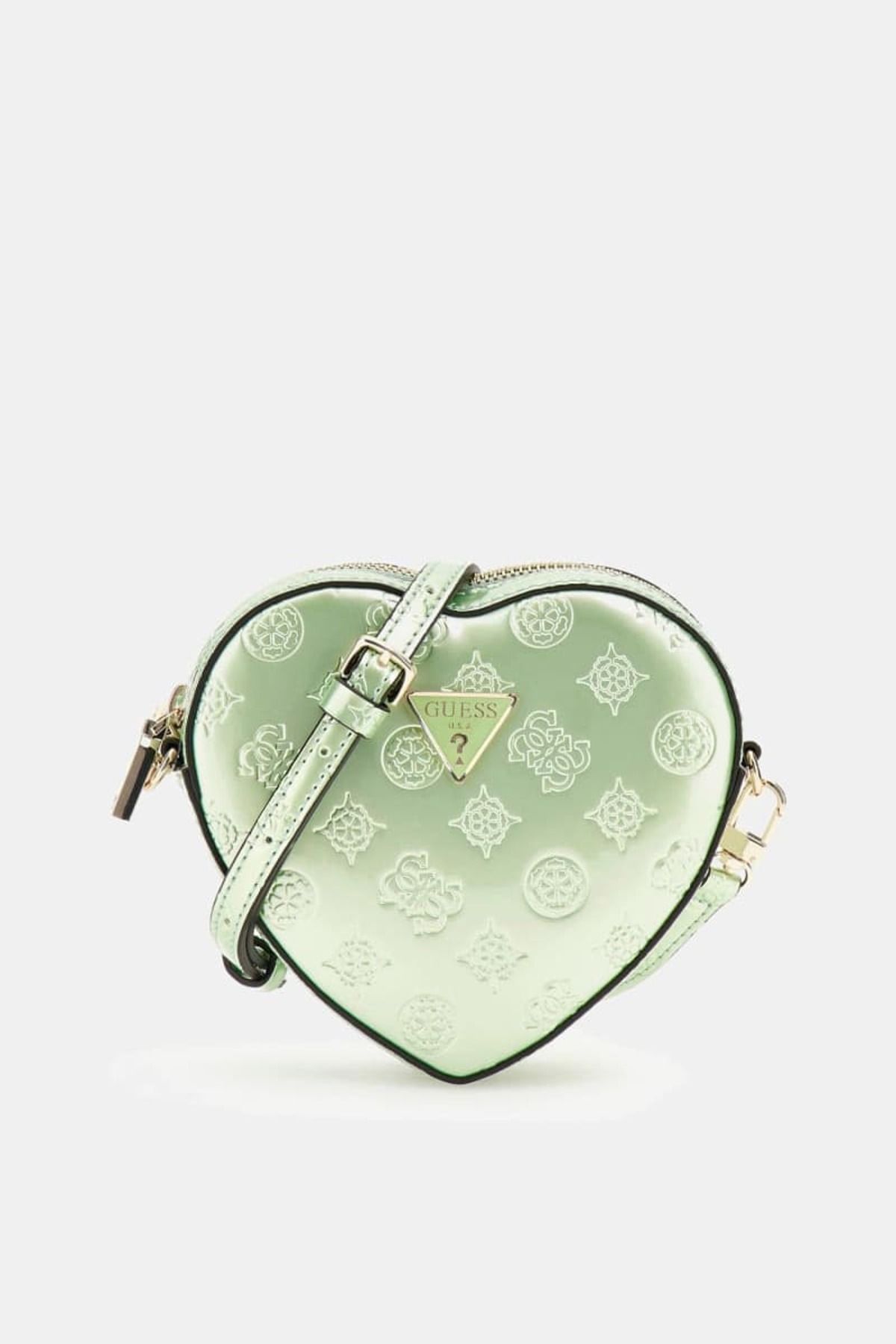 کیف شانه آرنلا مینی قلب زنانه - سبز Guess