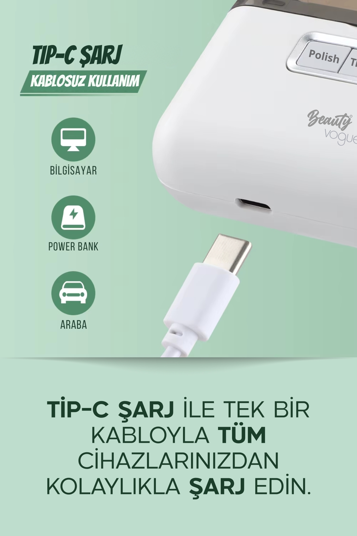 Şarjlı Tırnak Kesme Ve Manikür Cihazı Elektrikli Tırnak Makası Manikür Makinesi — D604 — تصویر 6 از 8