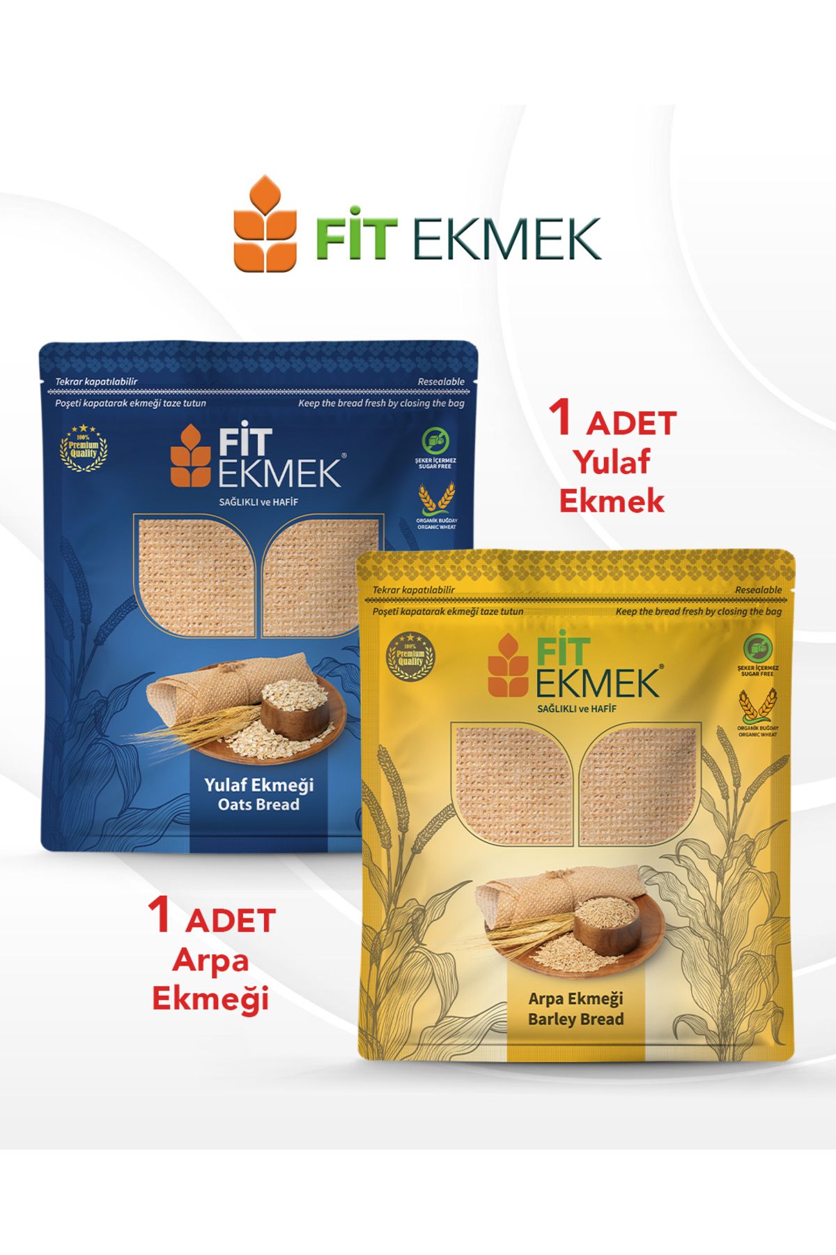 fit Arpa Lavaş Ekmeği 300gr ve Yulaf Lavaş Ekmeği 300gr