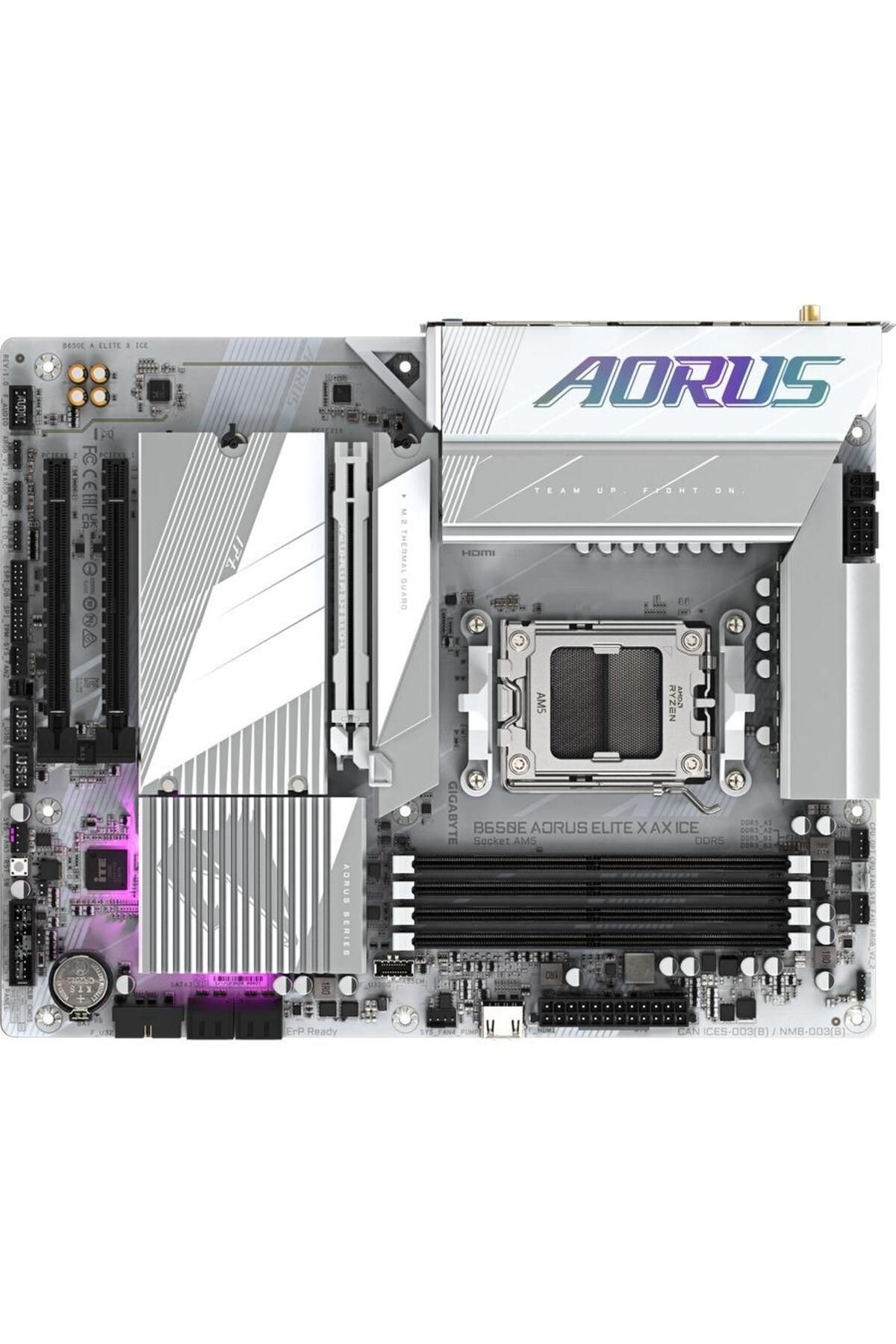 Gigabyte-Motherboard GIGABYTE B650E AORUS ELITE X ICE, AM5, DDR5, ATX, Wireless, Bluetooth 2