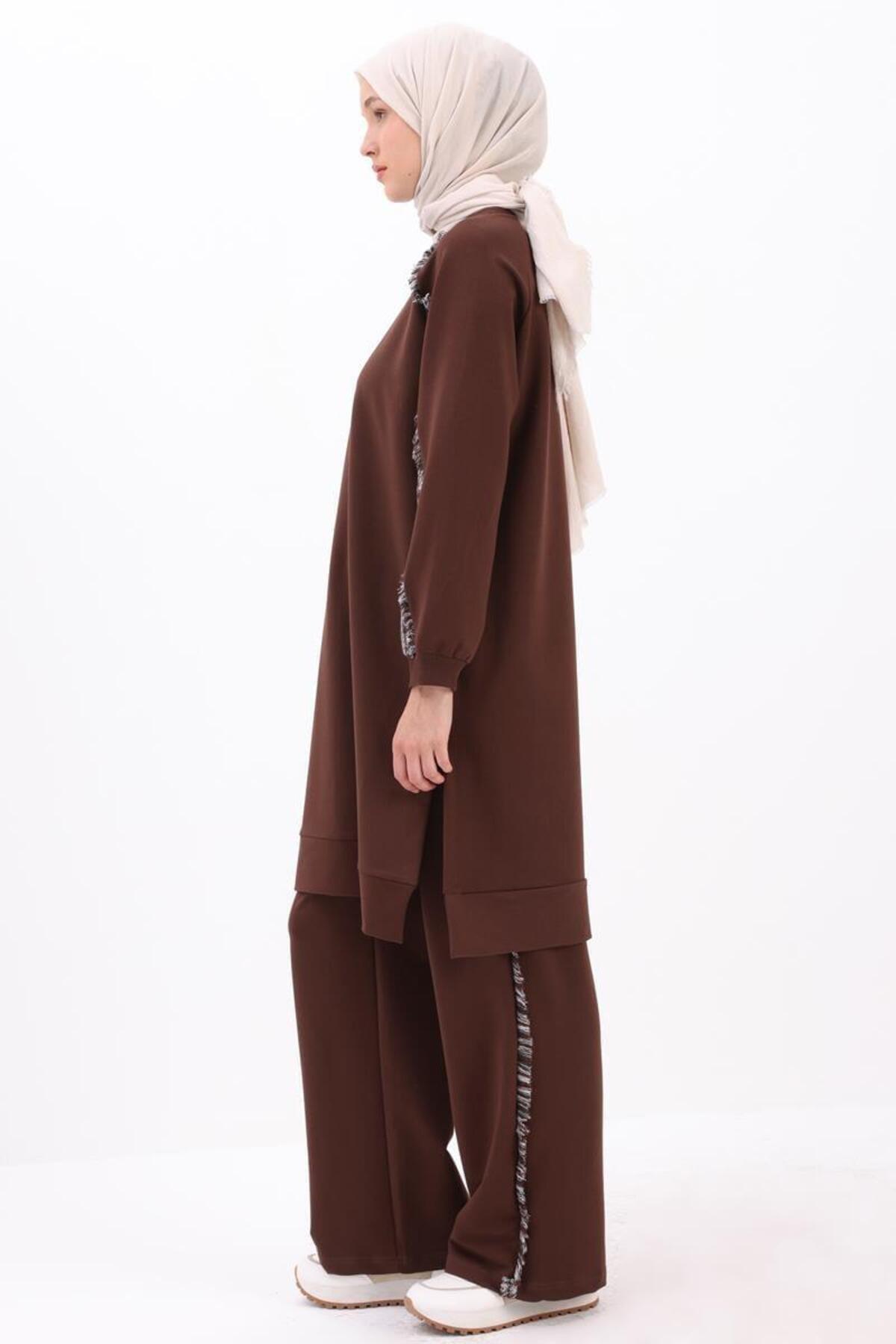 ALLDAY-Tweed Garni Detailed Trouser Suit 25Ob30066Al0 5