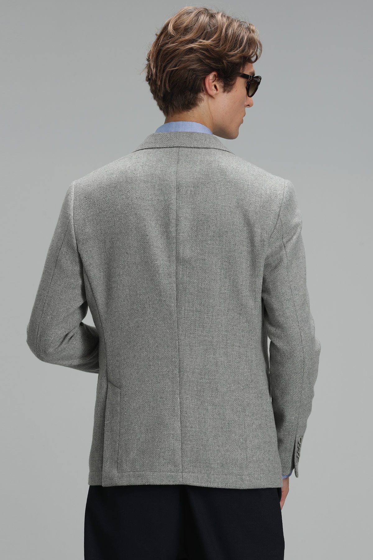 Lufian-Sacou blazer pentru bărbați Erla Sports Slim Fit, gri 5