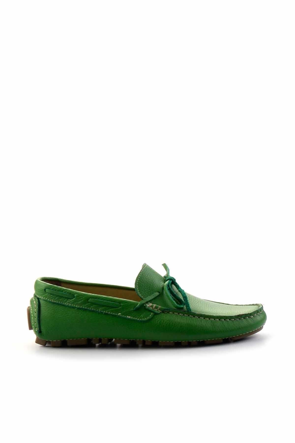 کفش لوفر مردانه چرم اصل Green Floater E01395332140 Bambi