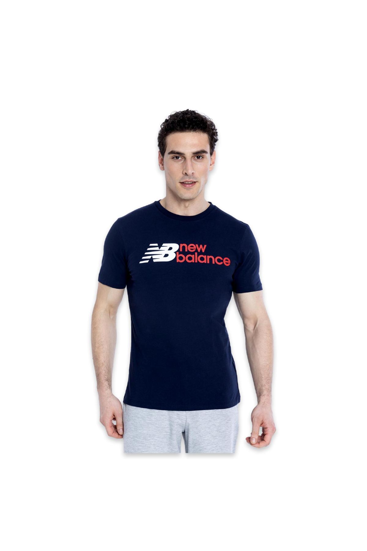 تی شرت مردانه طرح Mnt1354 Nb مدل Lifestyle Man Blue نیو بالانس تی شرت ورزشی New Balance