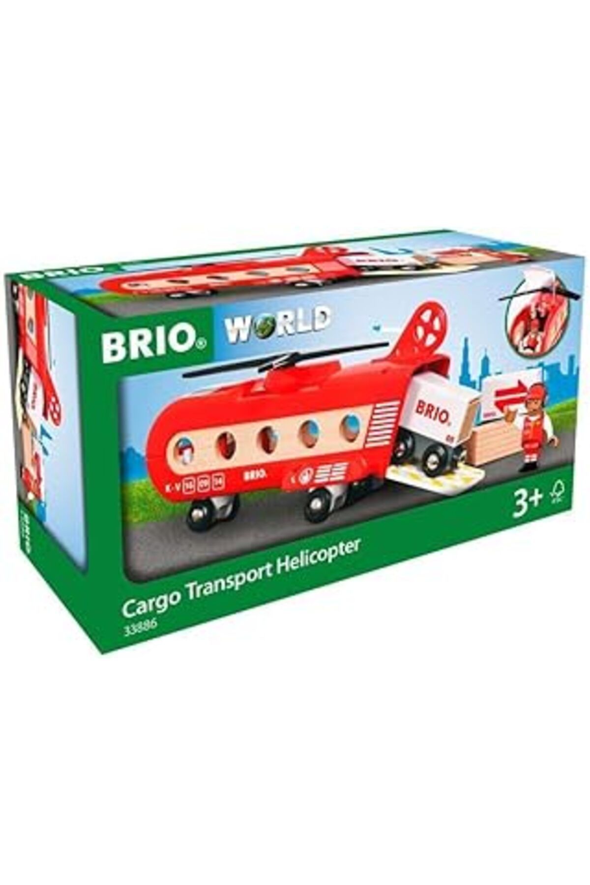 Mu Art Ahşap Brio World 33886 Transport Helikopter