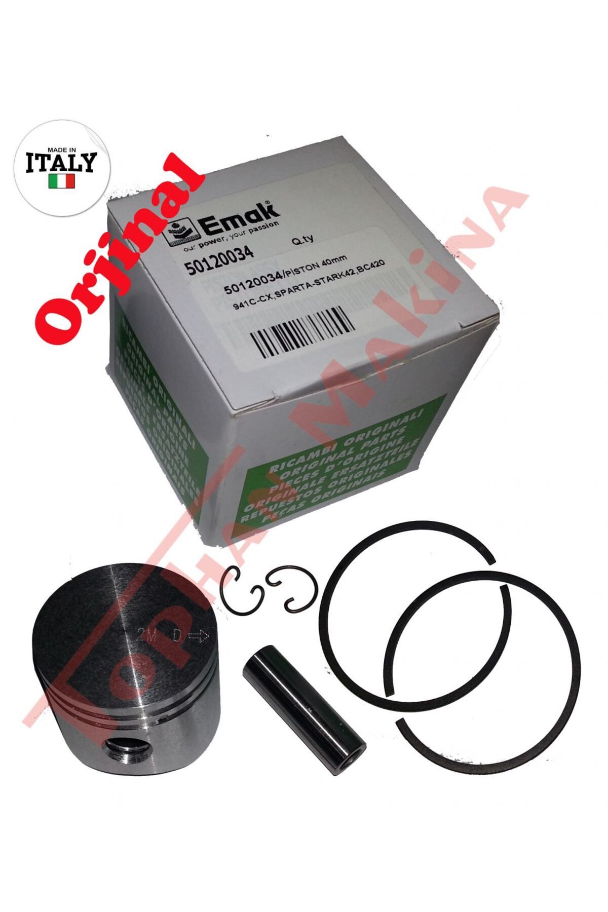 Emak 4196067B Piston 38mm - Oleo-Mac 735, 435, 8350, 8355