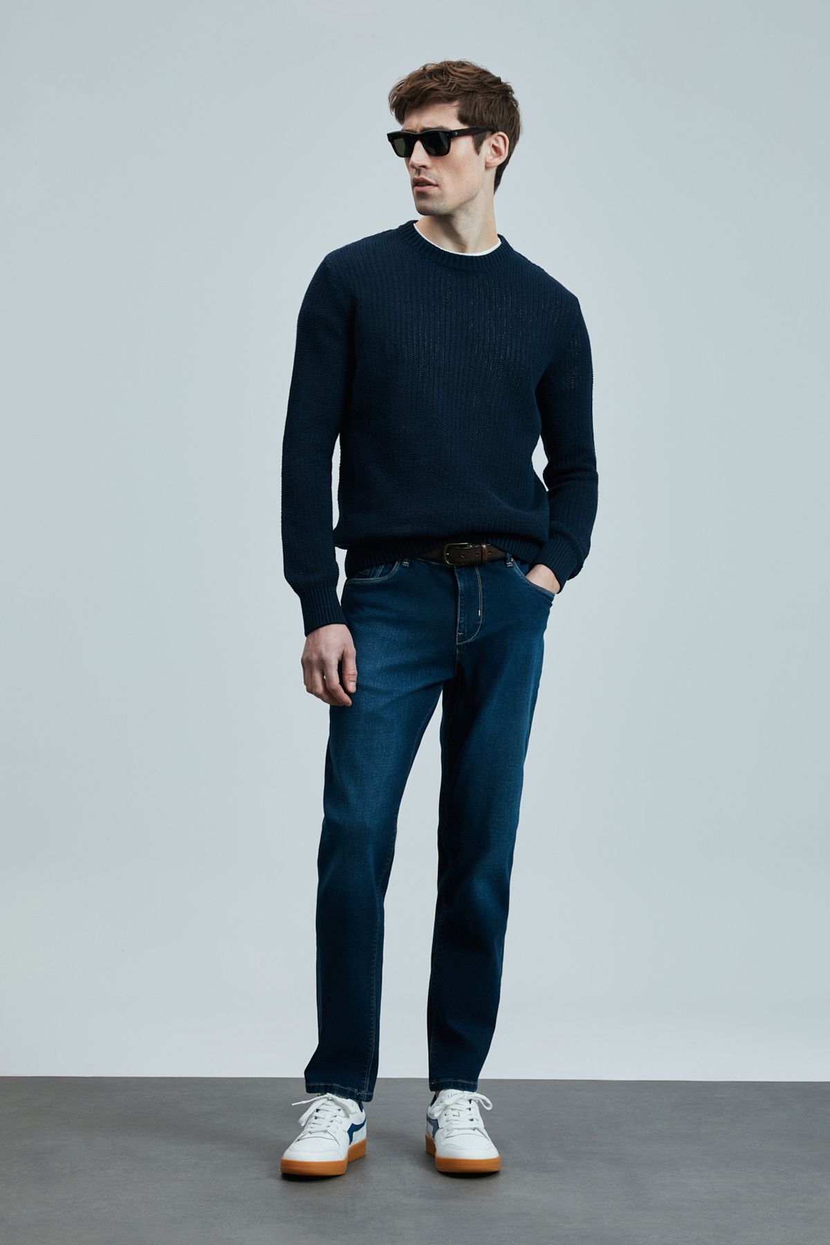 Lufian-Pantaloni pentru bărbați, Regular Fit, Albastru 3