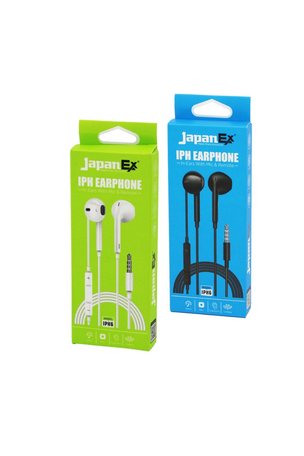 STOREMAX buymxx JAPANEX IPH6 KULAK İÇİ MİKROFONLU STEREO KULAKLIK KABLOLU= 1.2MT AUX GİRİŞ de