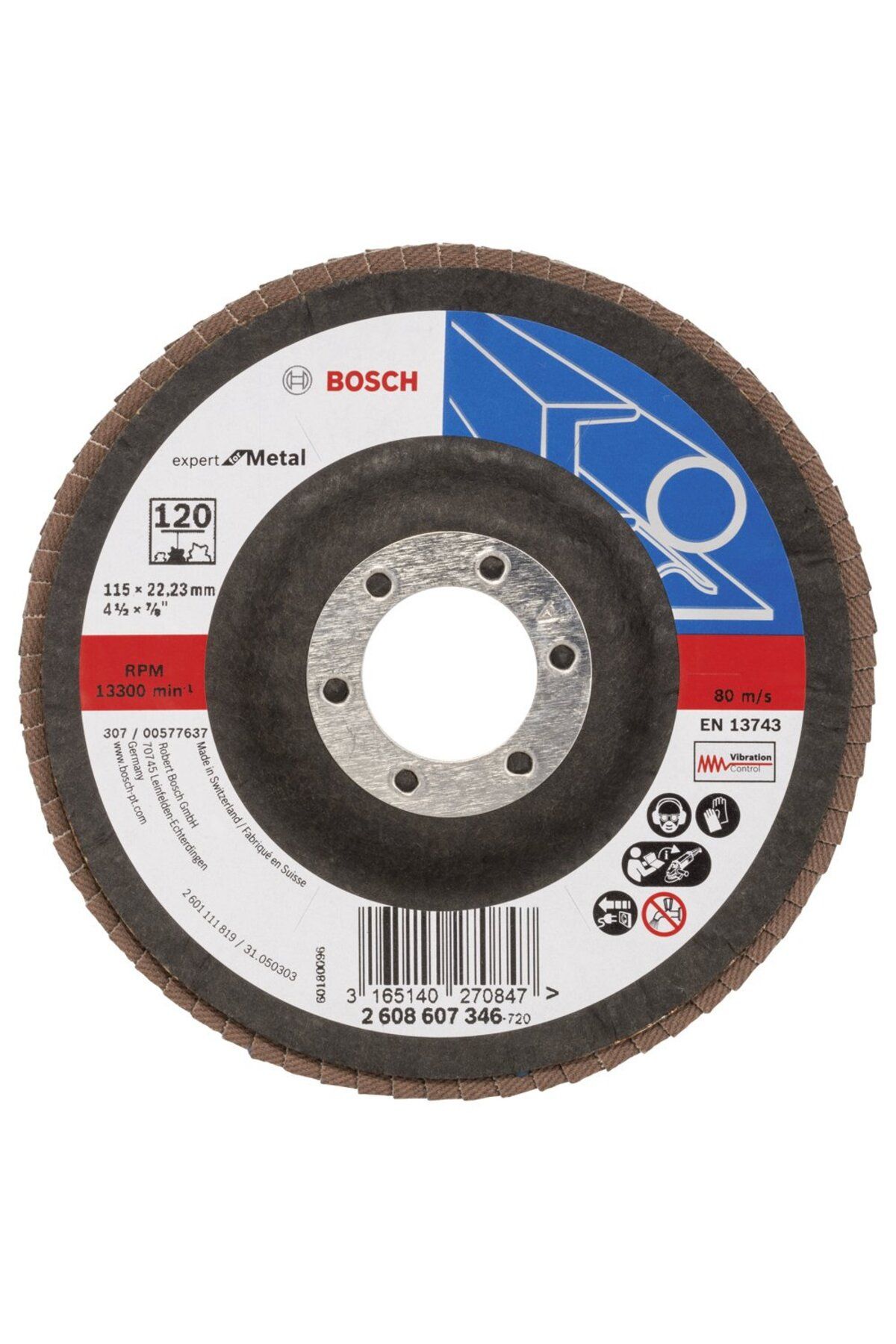 Bosch 115 Mm 120 K Expert For Metal Flap Disk