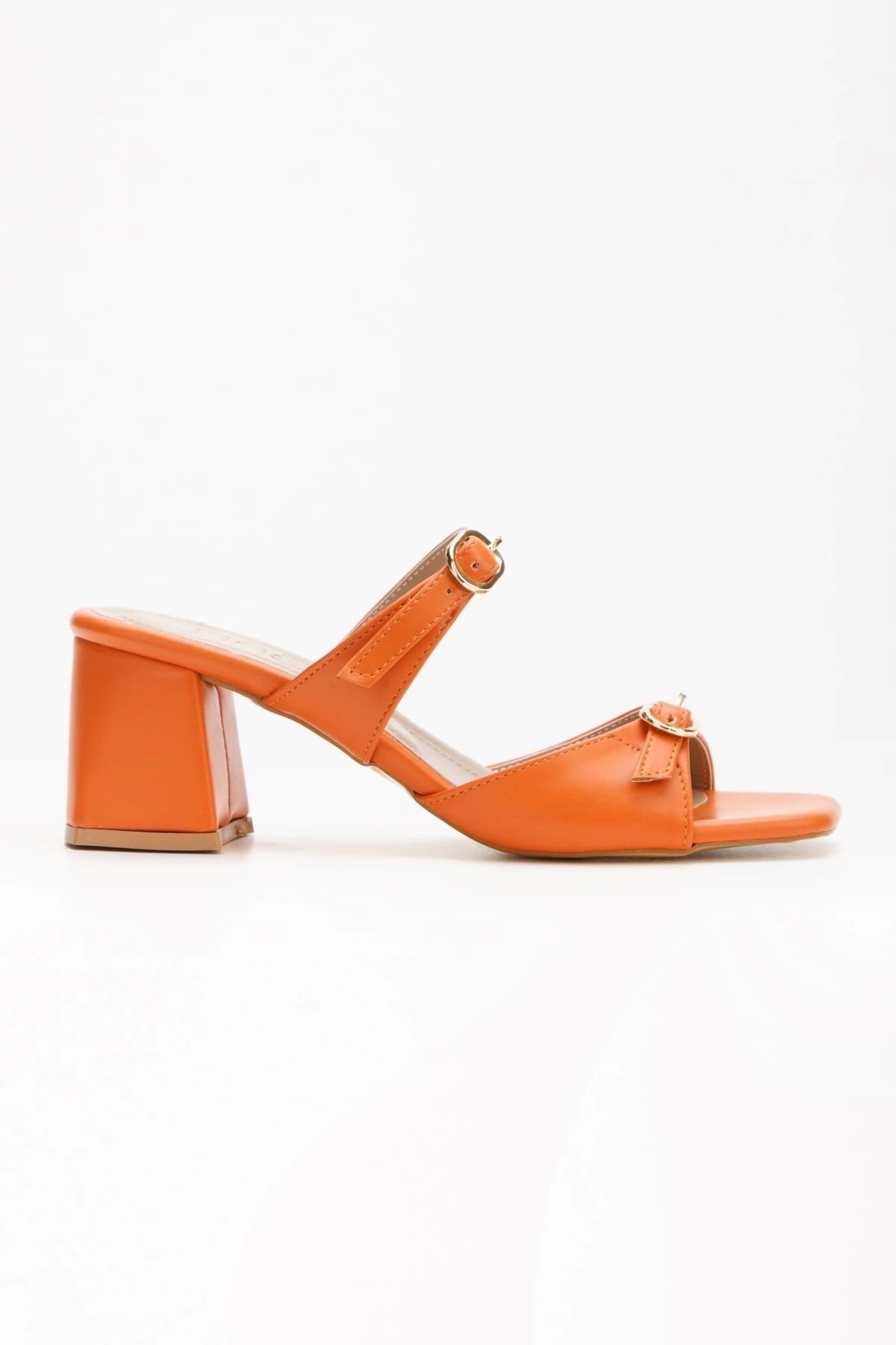 DARUGA-Women's Thick Heeled Buckle Very Stylish Slippers 3