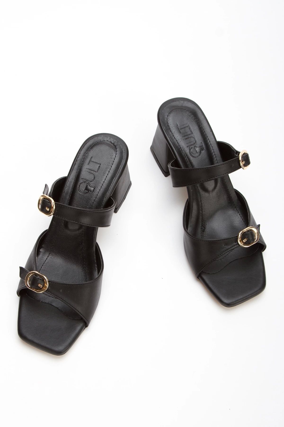 DARUGA-Women's Thick Heeled Buckle Very Stylish Slippers 5