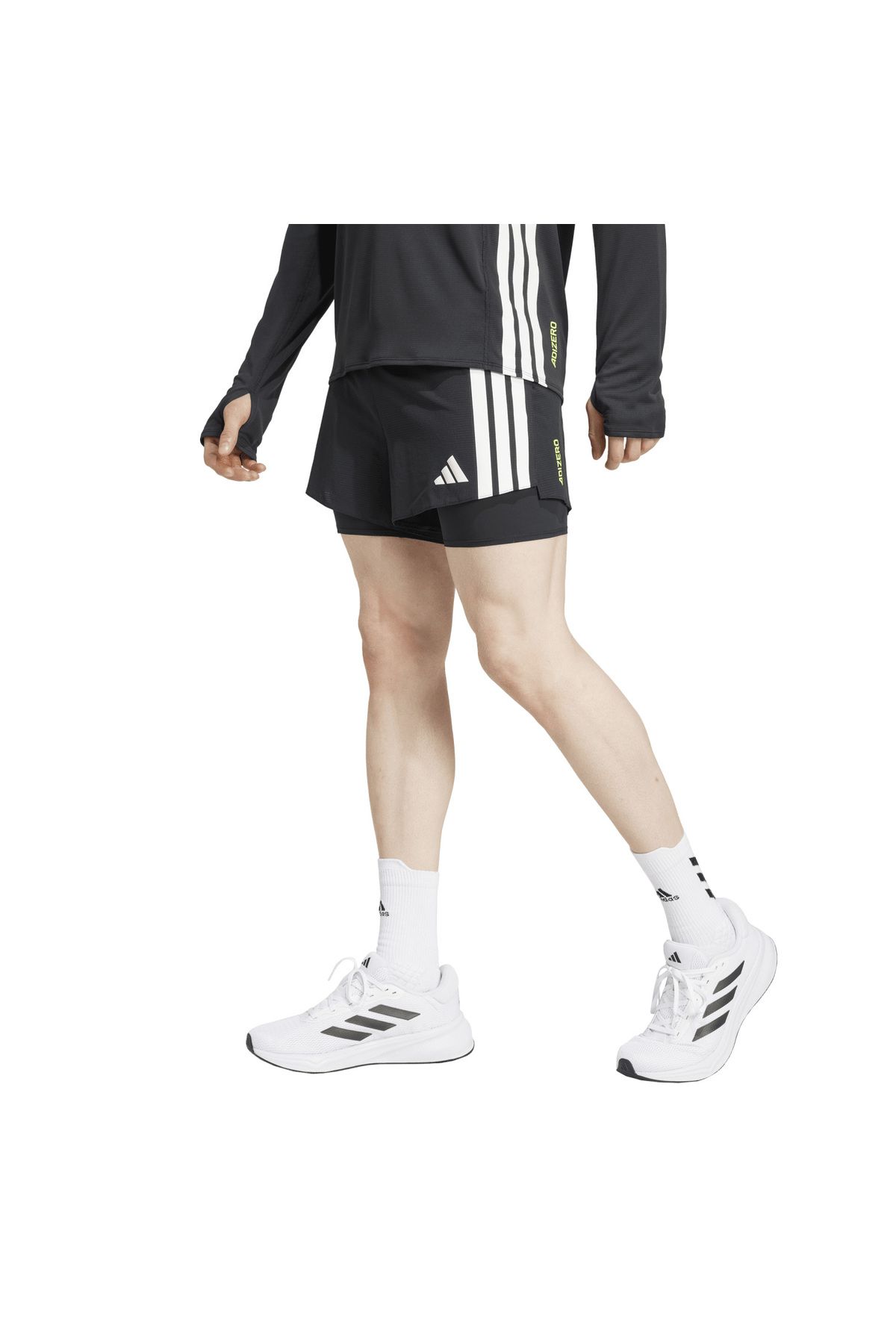 شورت ورزشی مشکی مردانه در حال رانینگ 2 1 جیب است adidas