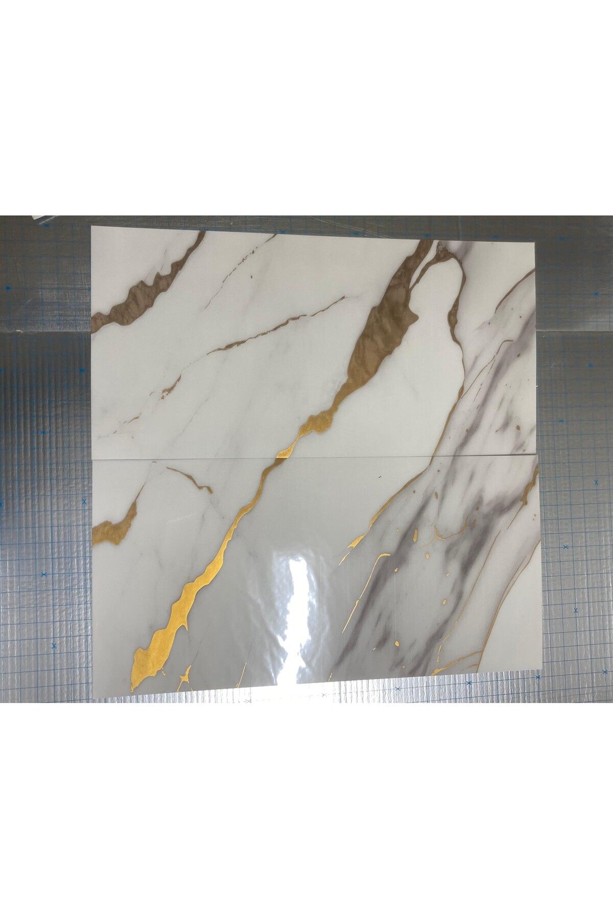 Kendinden Yapışkanlı Mermer Seramik Desenli Köpük PVC Duvar Paneli (30x60 cm 0,18 m ) Banyo Mutfak