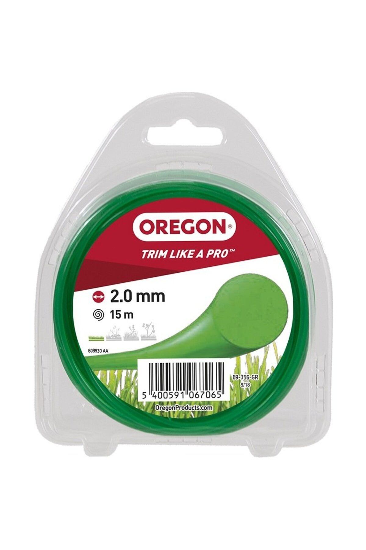 Oregon 69-356-GR Misina 2.0mm 15 Metre Yeşil Yuvarlak