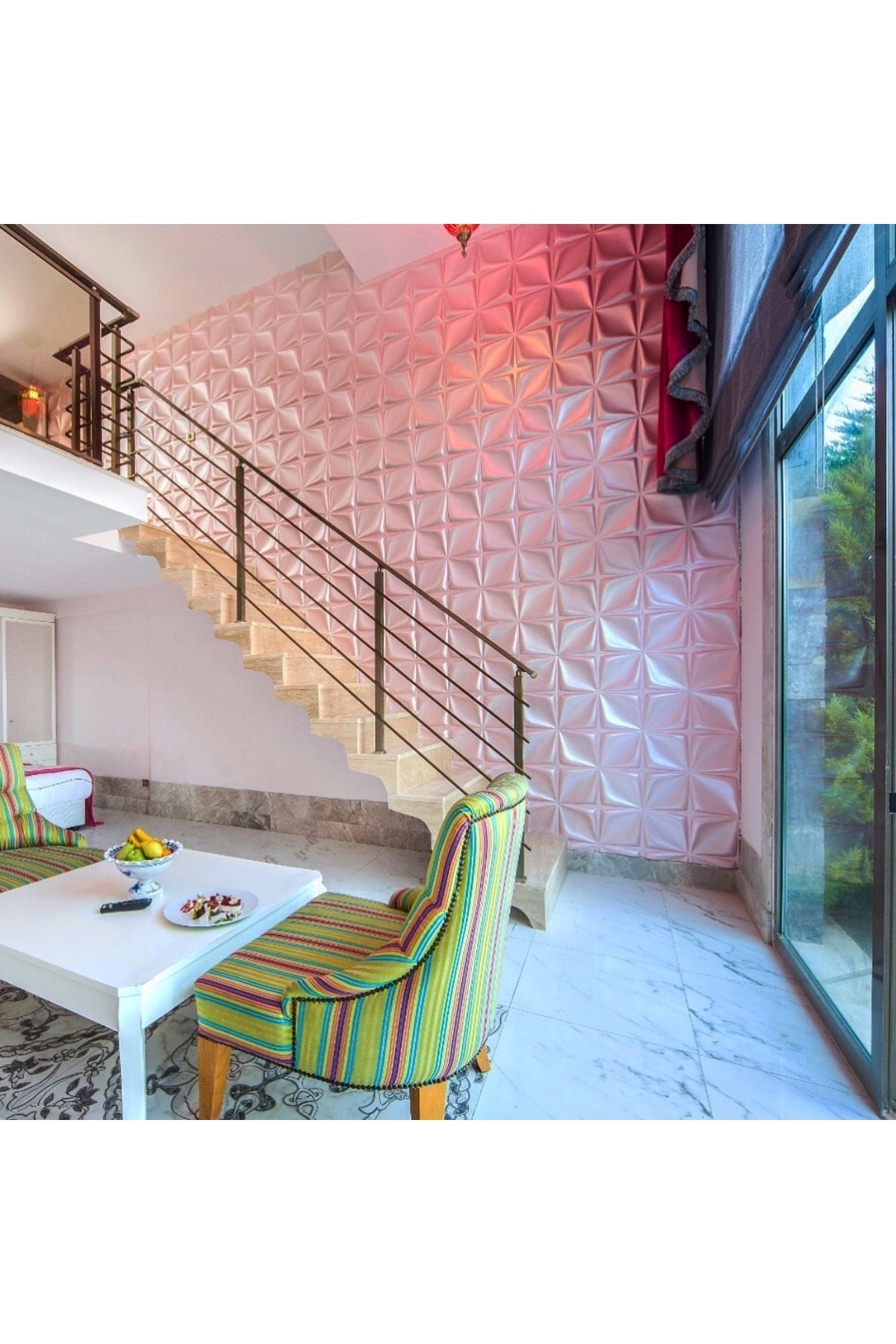 Duvarım 3 Boyutlu Boyanabilir PVC Duvar Paneli Elegance (50-50 cm 4 adet-1 metrekare)