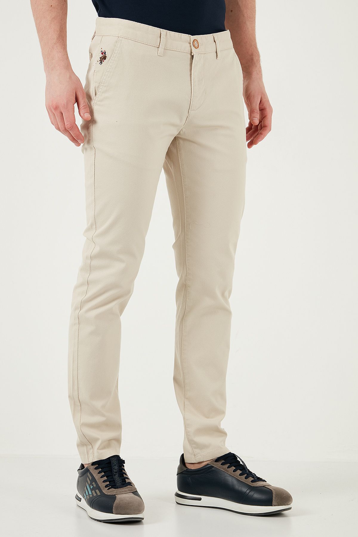 U.S. Polo Assn.-U.S. Polo Cotton Slim Fit Regular Waist Skinny Leg Pants Men's Trousers G081Sz 0782098518 4