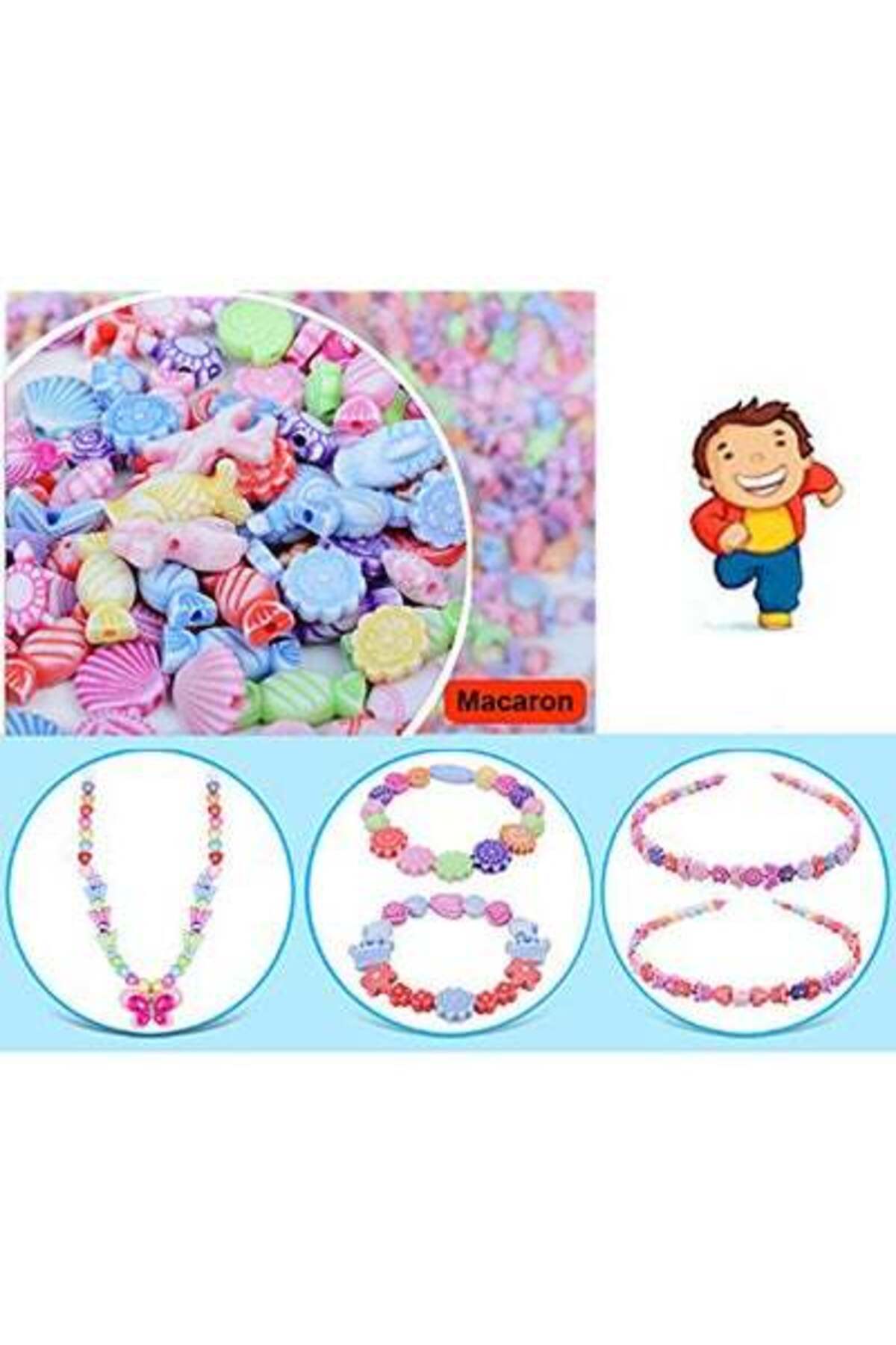 HALAMODO-1200-Piece, Diy Mixed Shapes Acrylic Beads With Box For Kids Bracelets/Necklaces Inch 2