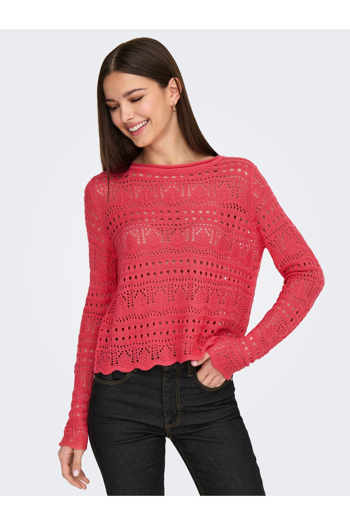 ONLY-Jdysun Lay L/S Boatneck Pullover Knt Noos 6