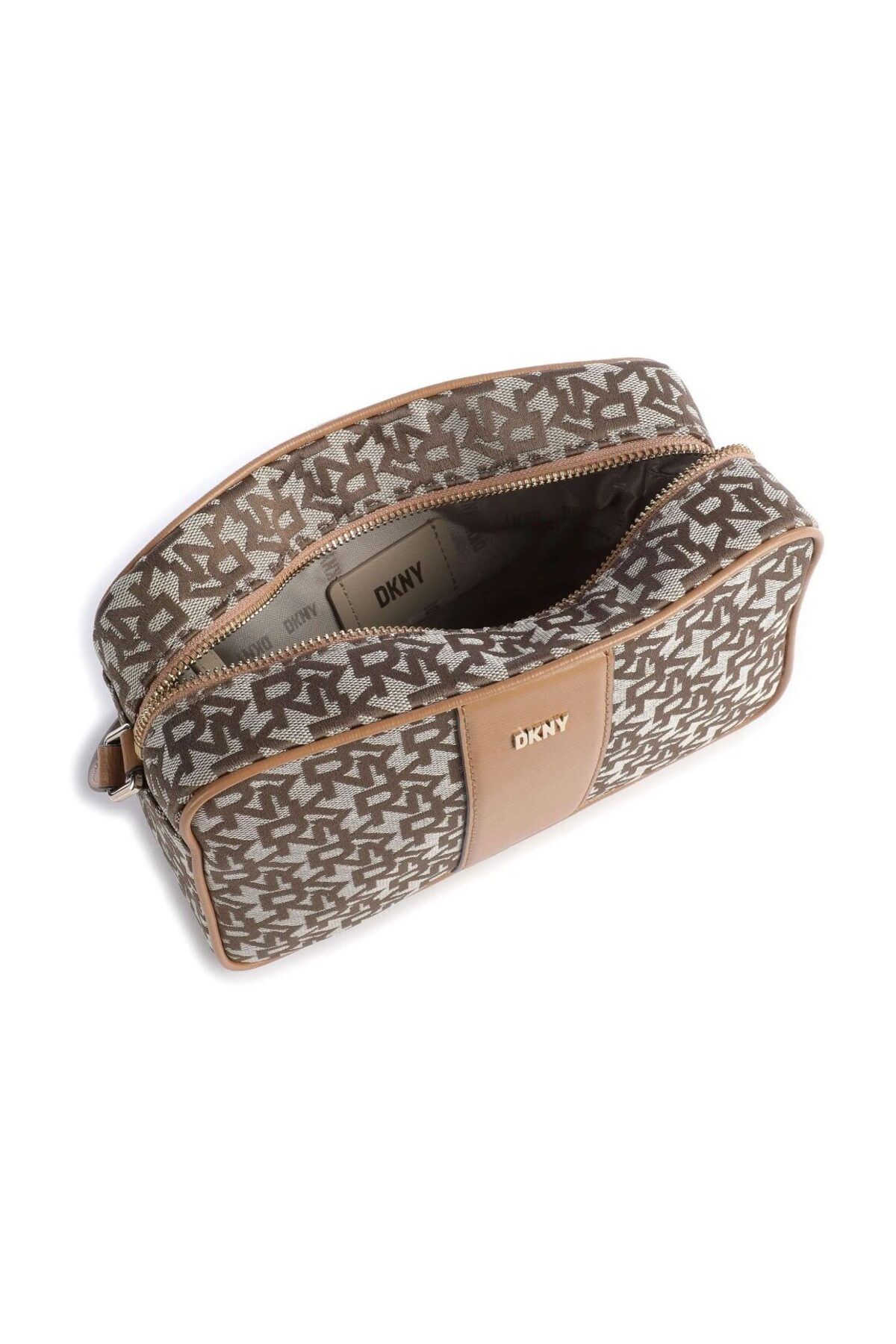 Dkny-Jasnobrązowa damska torebka typu crossbody 22x13x7 cm R31EFF39DVX 3