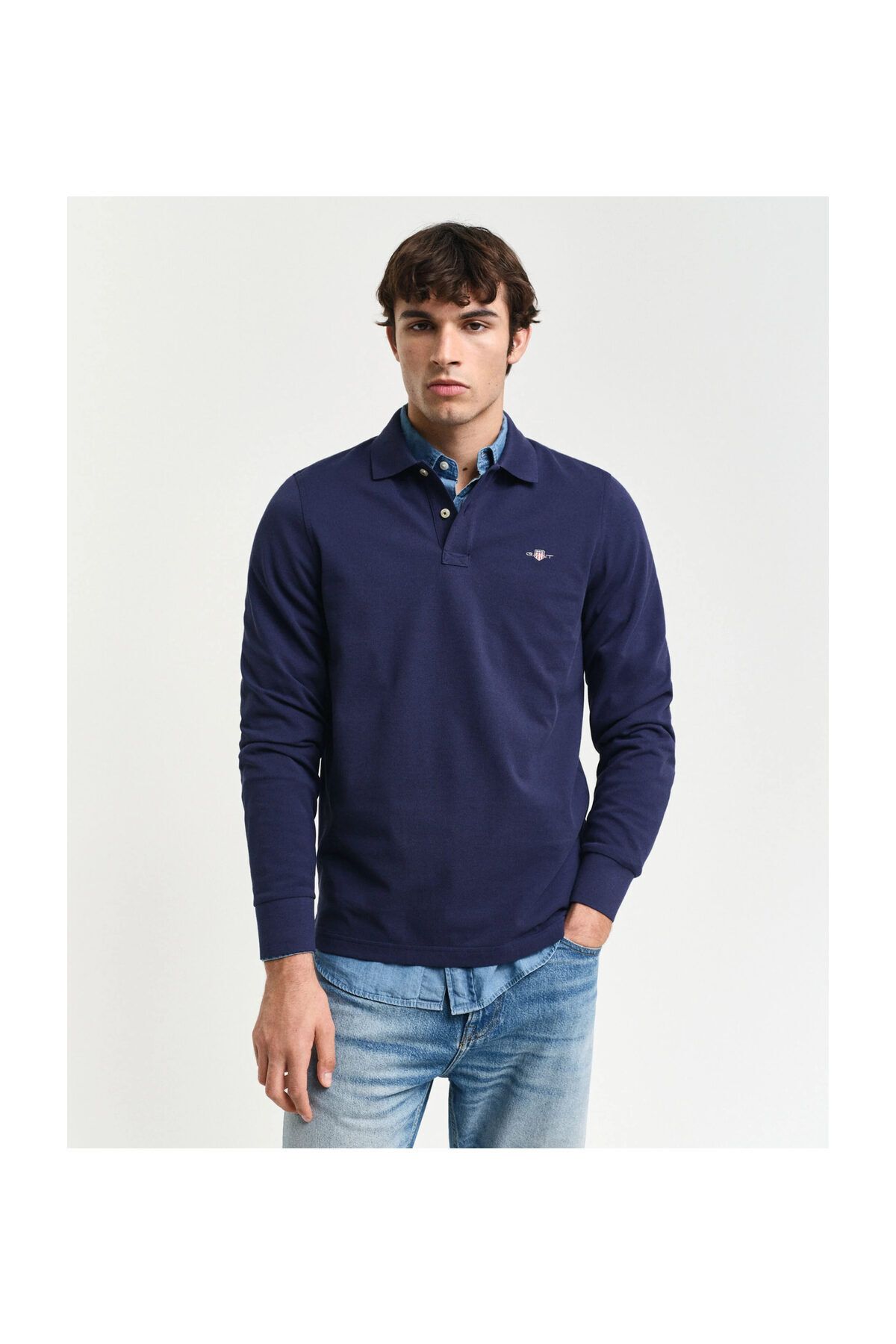 Gant Langärmliges Poloshirt für Herren - XL