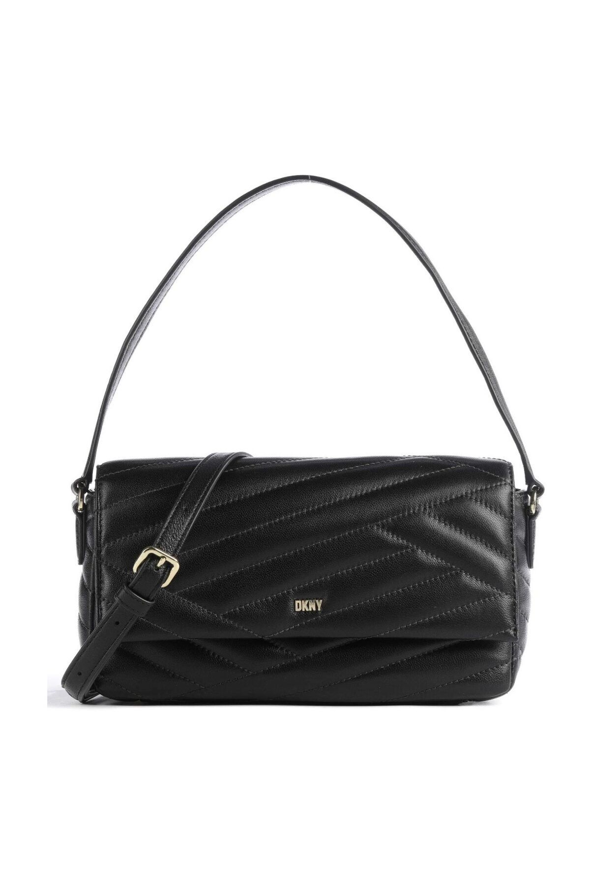 Dkny-Czarna damska skórzana torba typu crossbody 24x14x6 cm R31HBX38BGD 1