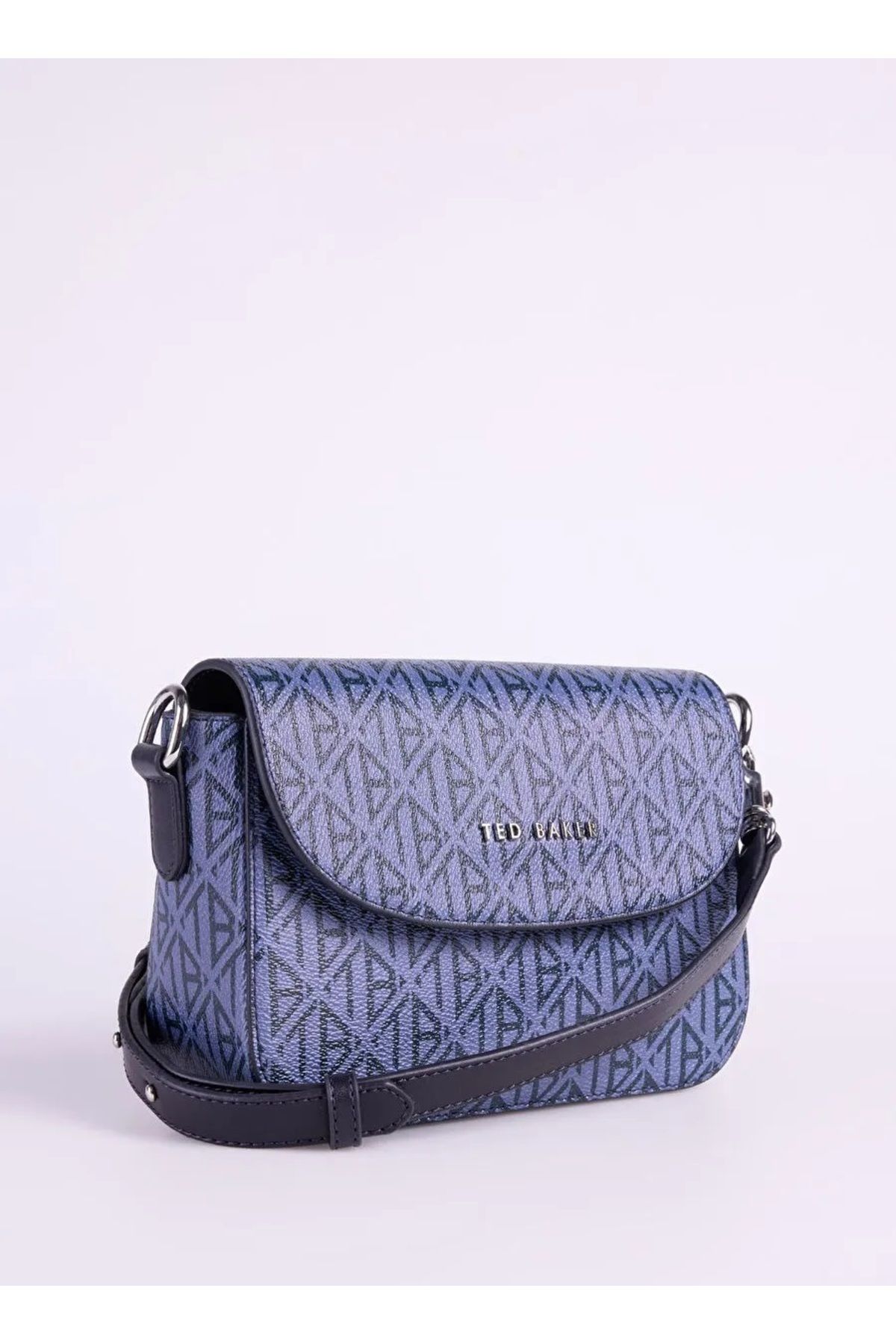 Ted Baker-Purple Oblique Monogram Flap Crossbody Bag 240413 -2 1