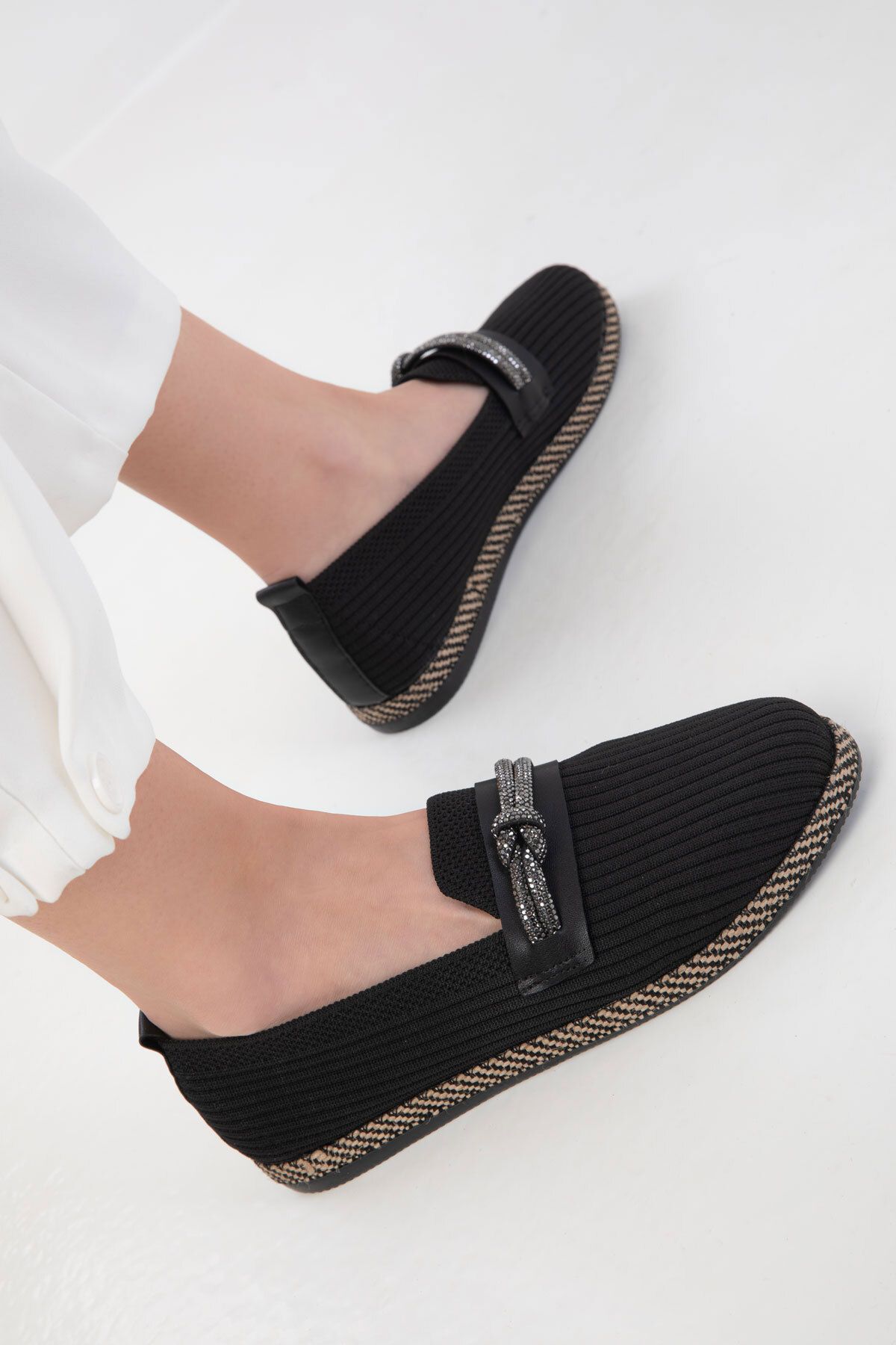SOHO-Black Women's Loafer Shoes 20474 5