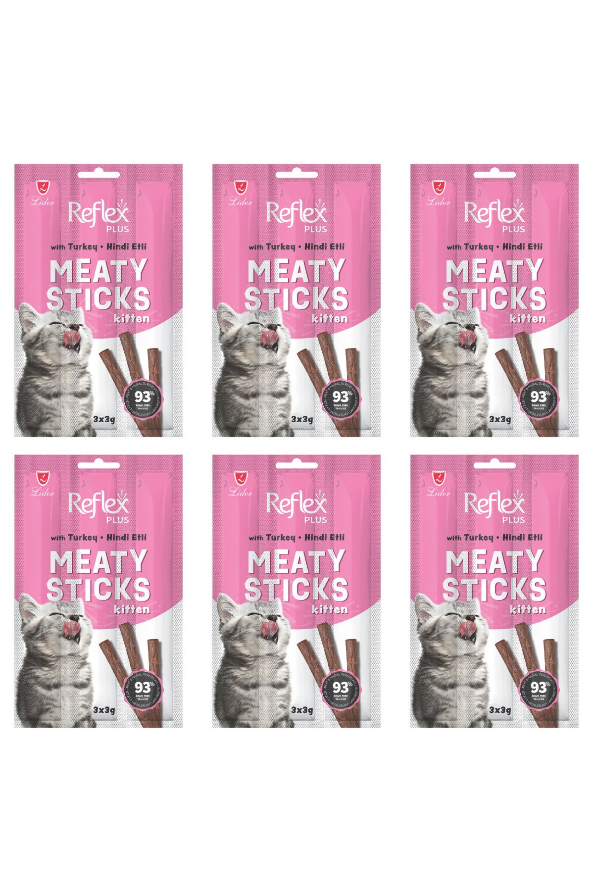 Stick Hindili Yavru Kedi Ödül Çubukları 3*3gr X6 Paket